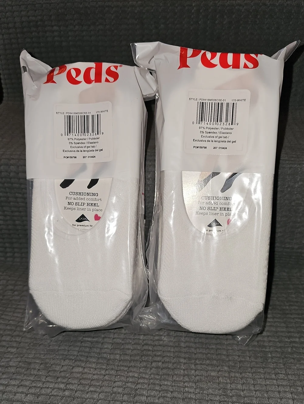 Peds Women's No-Show Cushion Low-Cut Socks. Shoe Size-5-10. New In Packaging.